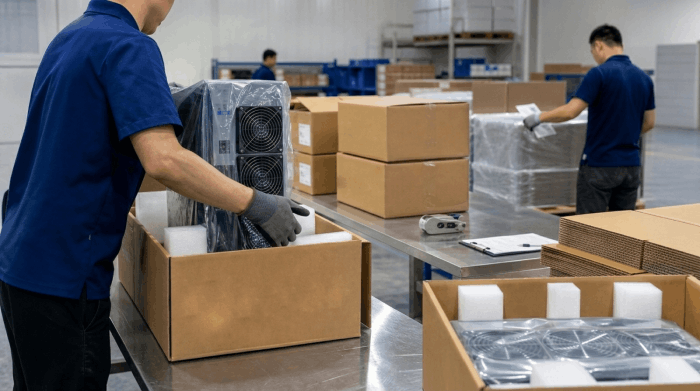 asic pc product comparison — Packing & global dispatch